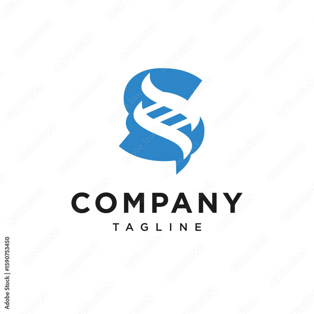 Fototapeta premium Letter S Genetic Logo Icon Vector