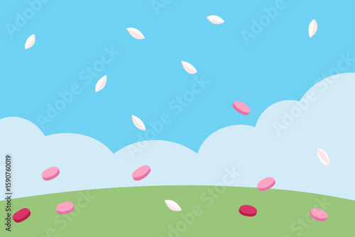 vector illustration of an abstract background with flowers