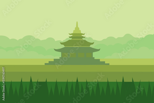 Ancient pagoda architecture and traditional Buddhist temples in Asia create a captivating travel landscape