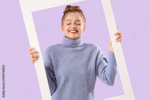Happy beautiful young woman...