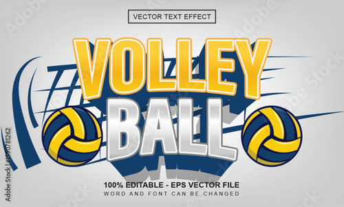 Volley ball Text Effect