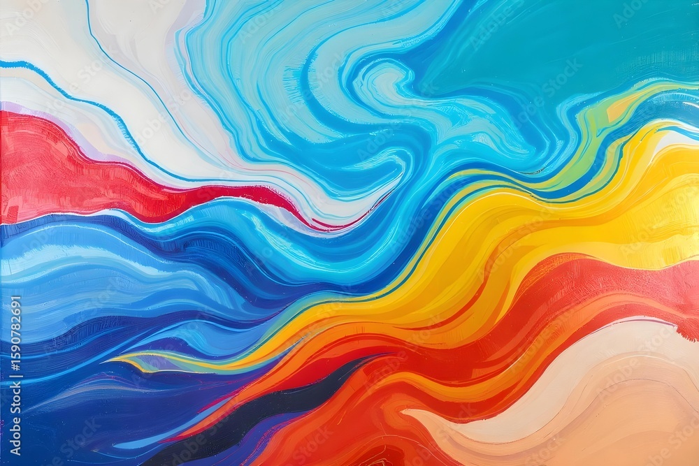 Abstract Color Symphony: A captivating display of abstract art, featuring a harmonious blend of vibrant colors that dance and flow across the canvas. It is ideal for a variety of design projects. Abstract Color Symphony: A captivating display of abstract art, featuring a harmonious blend of vibrant colors that dance and flow across the canvas. It is ideal for a variety of design projects.