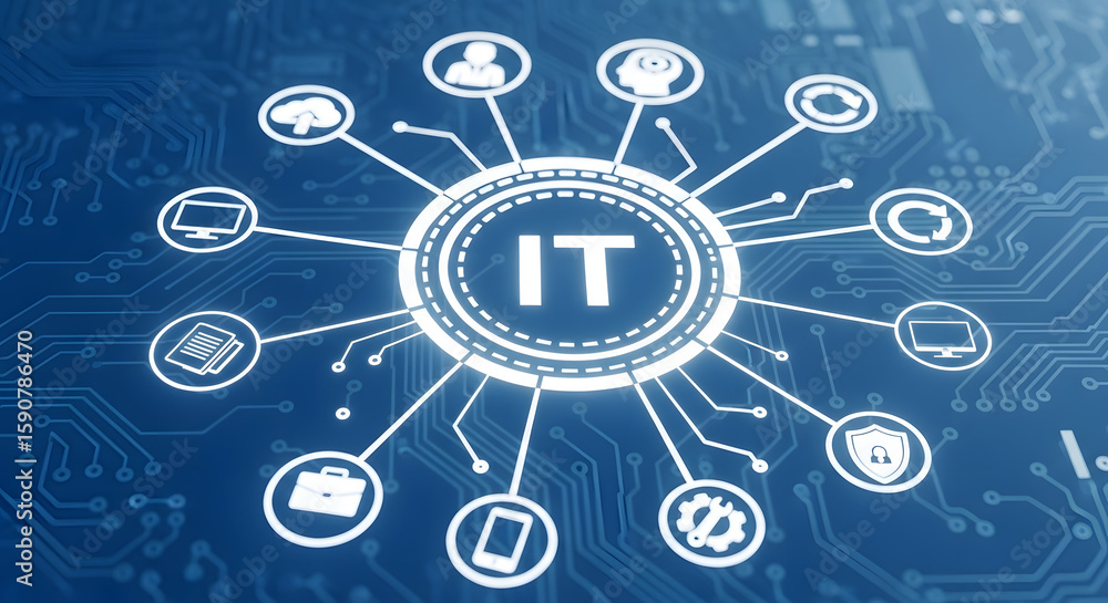 Obraz premium IT Network Diagram