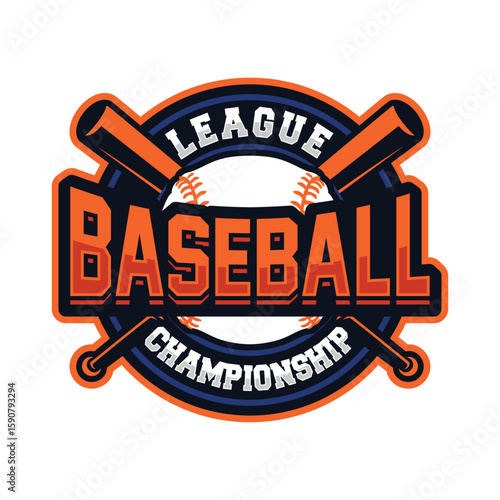 Baseball Sports Club Logo Design Vector