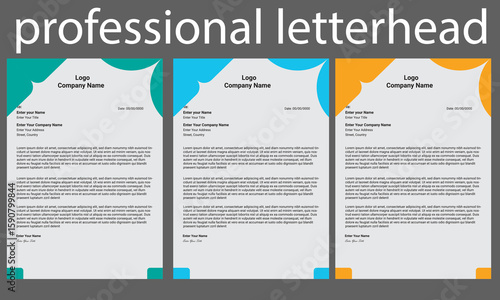 Letterhead template in Abstract style design