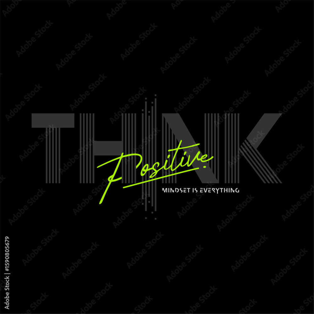Fototapeta premium think positive,abstract quote