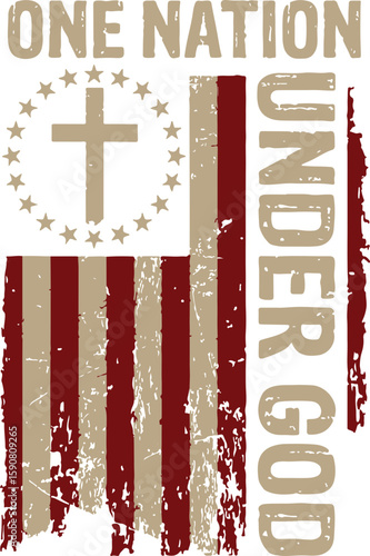 One Nation Under God Vector
