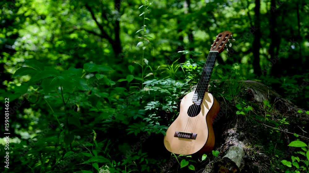 8K to 4k Guiter - A Harmonious Dance Between Nature and Melody