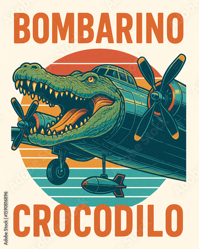 Wallpaper Mural Italian Brainrot Meme Character Bombardiro Crocodilo Torontodigital.ca