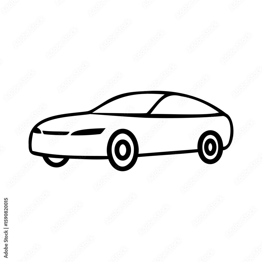 Fototapeta premium Simple Car Outline