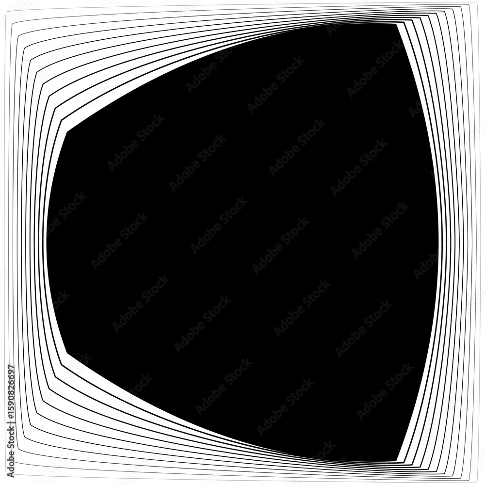 Naklejka premium Square frame emblem blend line gradient for banner, badges, flyer