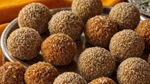 Til Gul laddoo, Sesame jaggery ball, til ke laddo or tilgul for Makar Sankranti Festival in India