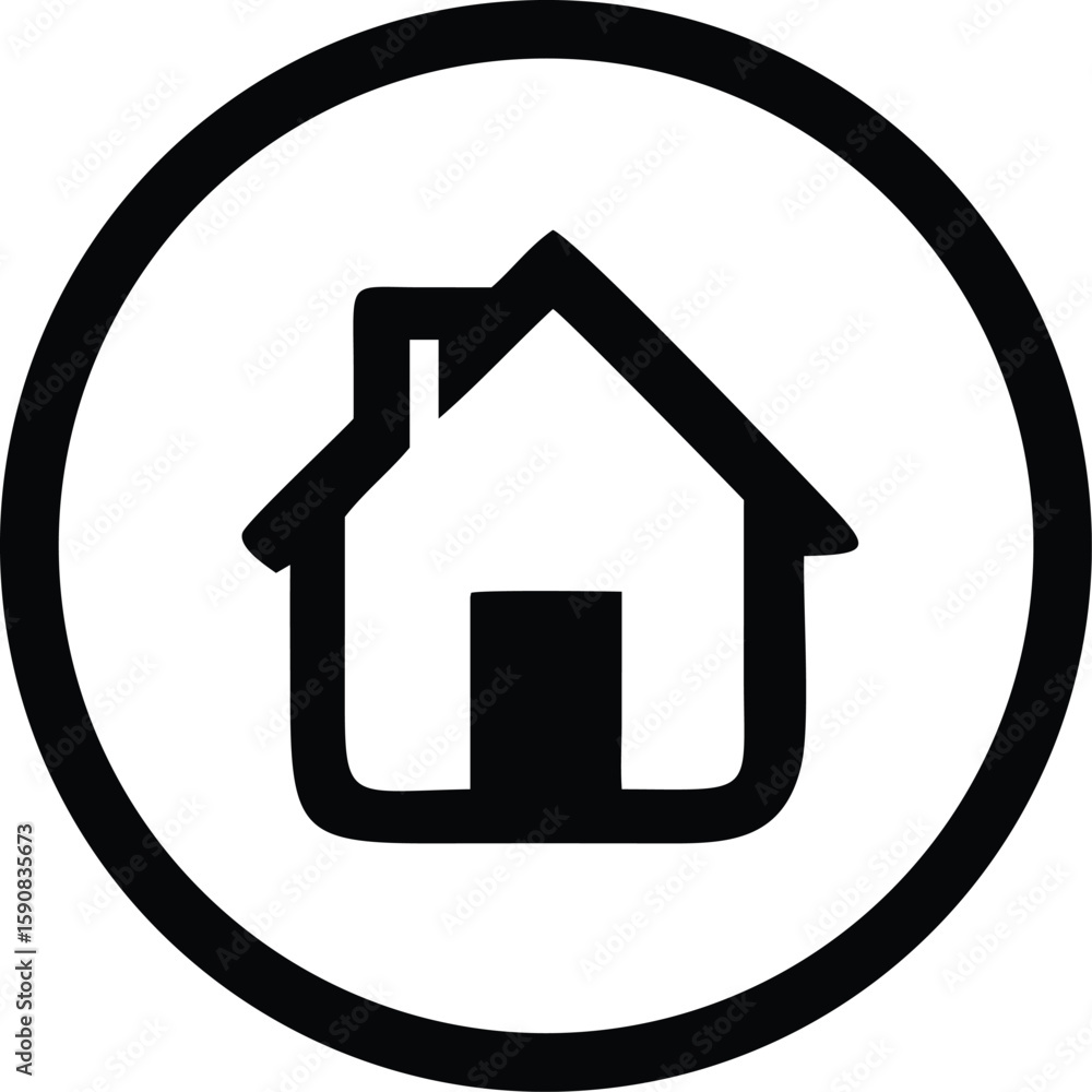 Obraz premium home icon button