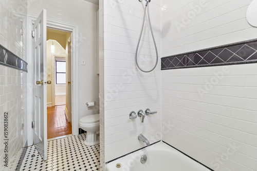 Bathroom with modern fixtures elegant design