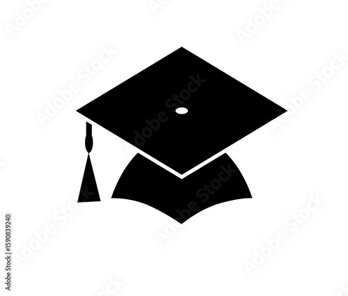 Black Graduation cap and diploma