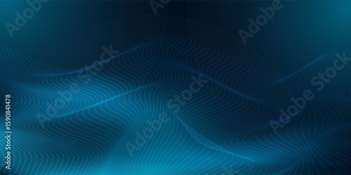 Dot white blue wave light screen gradient texture background. Abstract technology big data digital background. 3d rendering.