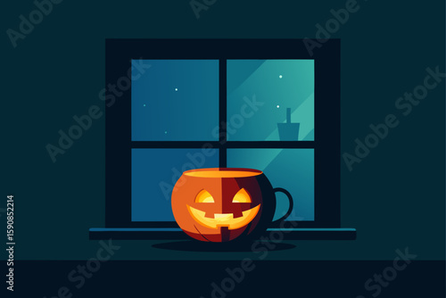 Cobweb Patterned Cup for Halloween Beverages