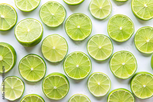 Fresh green limes and juicy yellow lemons, sliced and whole, offer a healthy and sour citrus delight