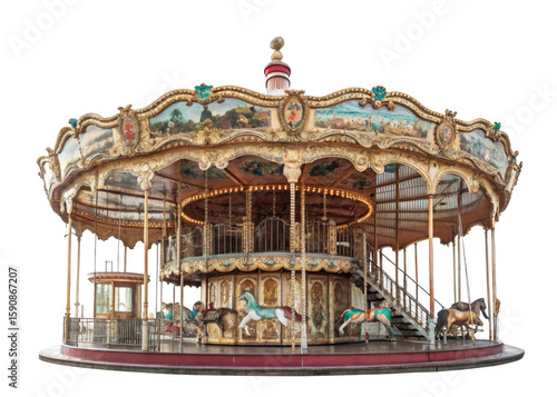 carousel on a isolated transparent background