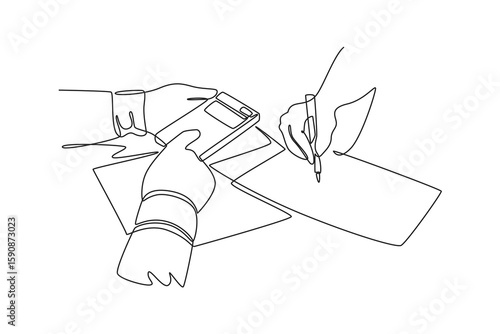 Brainstorm concept. Single line draw design. Vector graphic illustration