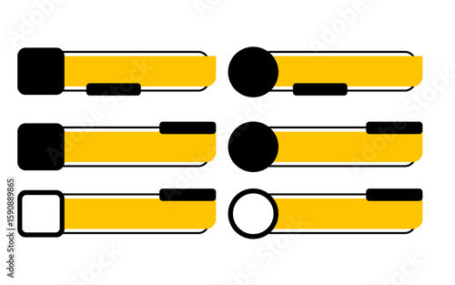 Lower third six stylish yellow and black video editing lower thirds.