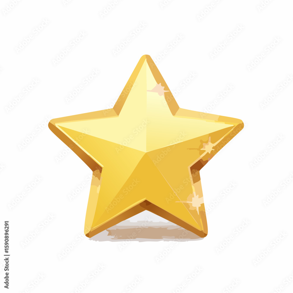 Obraz premium golden star isolated on white