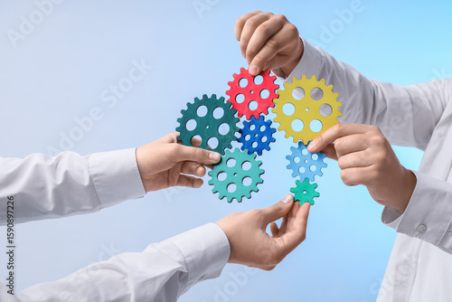 Female hands with colorful ...