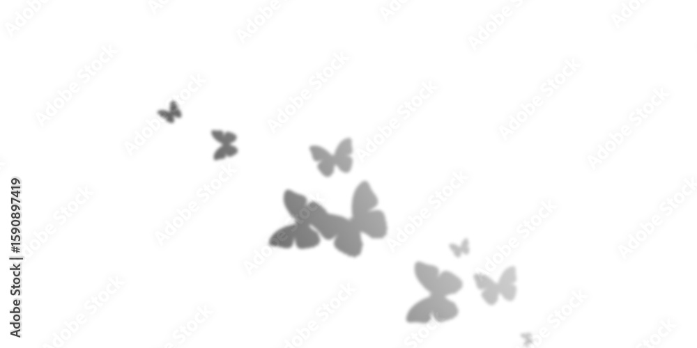 Silhouette Grey Butterflies Dark Background Abstract Art Design Silhouette Grey Butterflies Dark Background Abstract Art Design