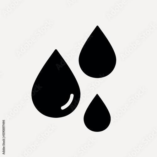 Water drop flat icon element vector