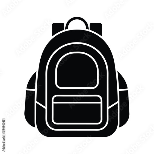 Backpack Outline Vector Illustration