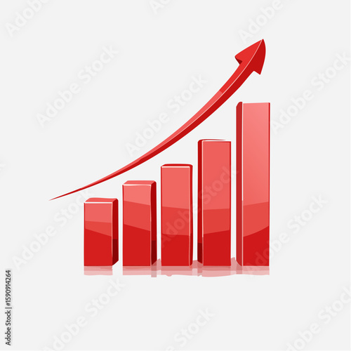 Free Download Dynamic chart showing rising bars in red with a bold arrow pointing upward, perfect for presentations, reports, marketing, financial analysis, or success stories.
 - GFXLoad