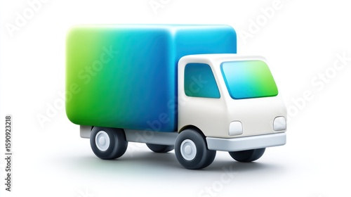3D Delivery Truck Icon
