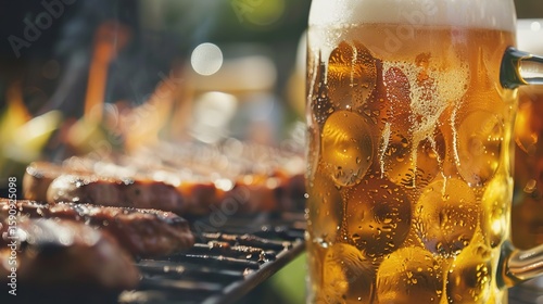 Chill out with icy cold beers and smoky grilled meats—juicy ribs, tender steaks, and savory sausages sizzling over flames. Perfect for summer barbecues, backyard gatherings, or weekend feasts with fri
