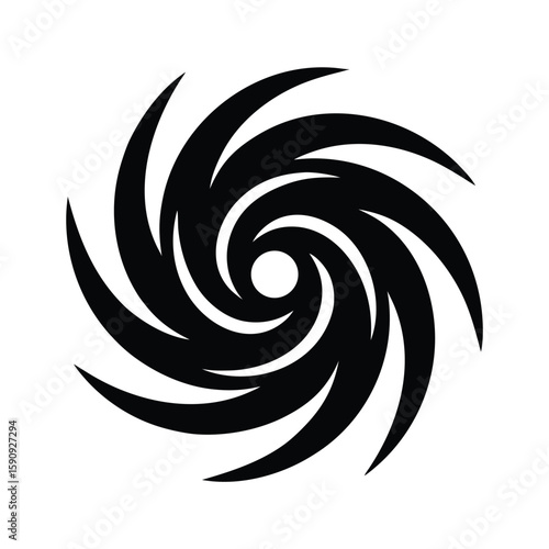 Hurricane Symbol Outline Vector Illustration