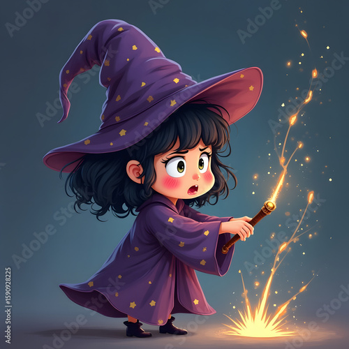 Halloween Night, Witch in the Dark Sky