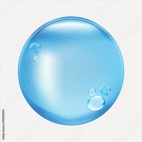 Colorful translucent soap bubble art vector