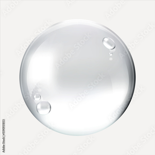 Colorful translucent soap bubble art vector