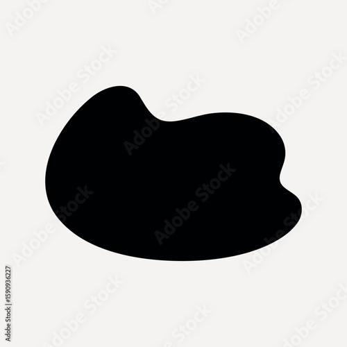 Obraz na plátně Abstract black shape on white vector