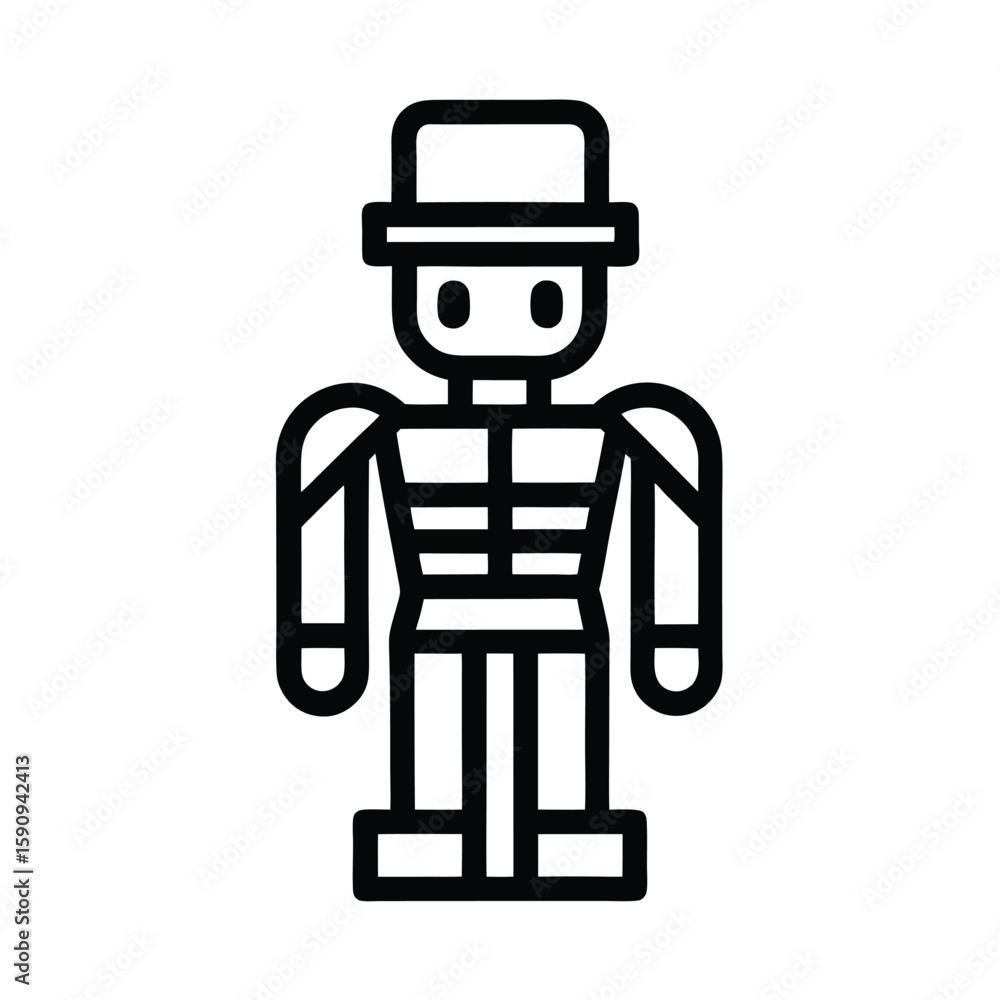 Toy Soldier Outline Vector Illustration Toy Soldier Outline Vector Illustration