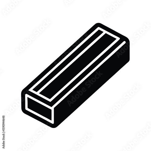 Eraser Outlined In Bold Vector Illustration