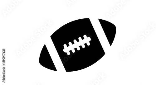 American football outline isolated on a transparent background