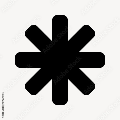 Minimalist black geometric shape vector
