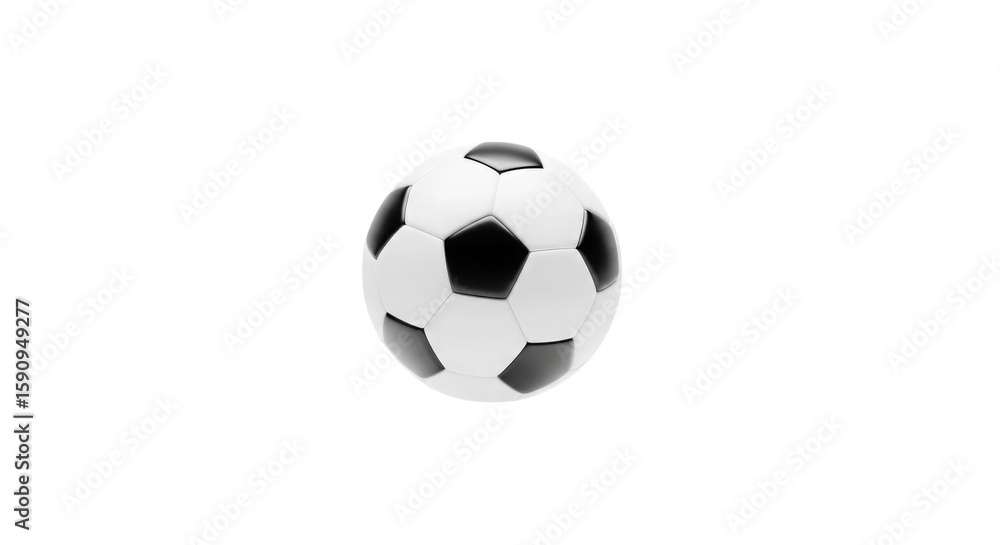 Fototapeta premium Classic soccer ball, isolated on a transparent background