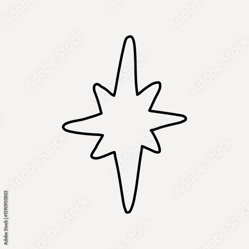 Simple black star symbol vector