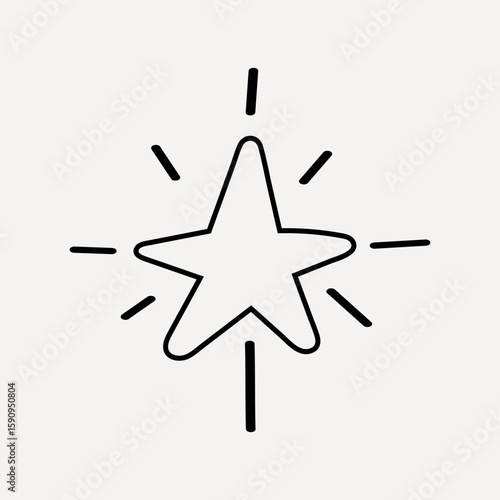 Simple black star symbol vector