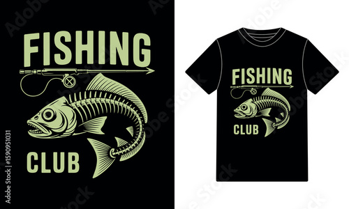 Fishing Club T-Shirt – Vintage Outdoor Angler Gear for Sport Fishing Lovers