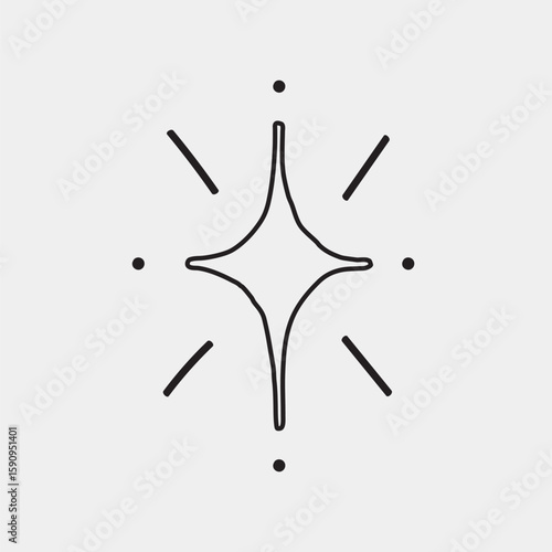 Simple black star symbol vector