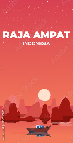 Raja Ampat landscape background