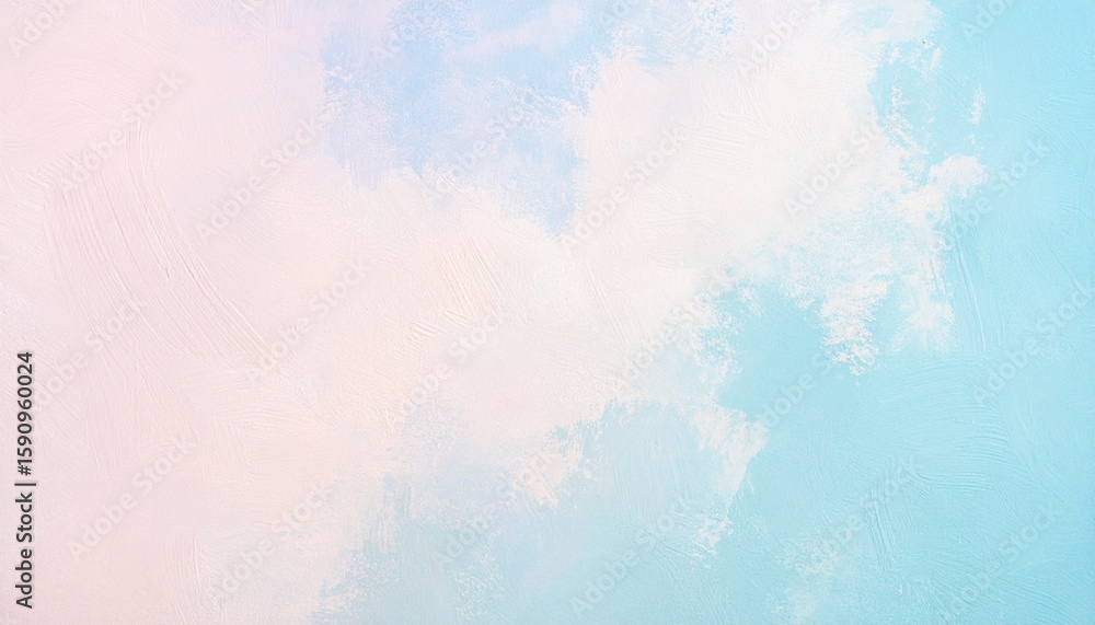 Fototapeta premium Pastel-toned sky with soft clouds, showcasing a delicate color gradient.