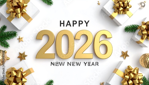 Happy New Year 2026 graphic design
